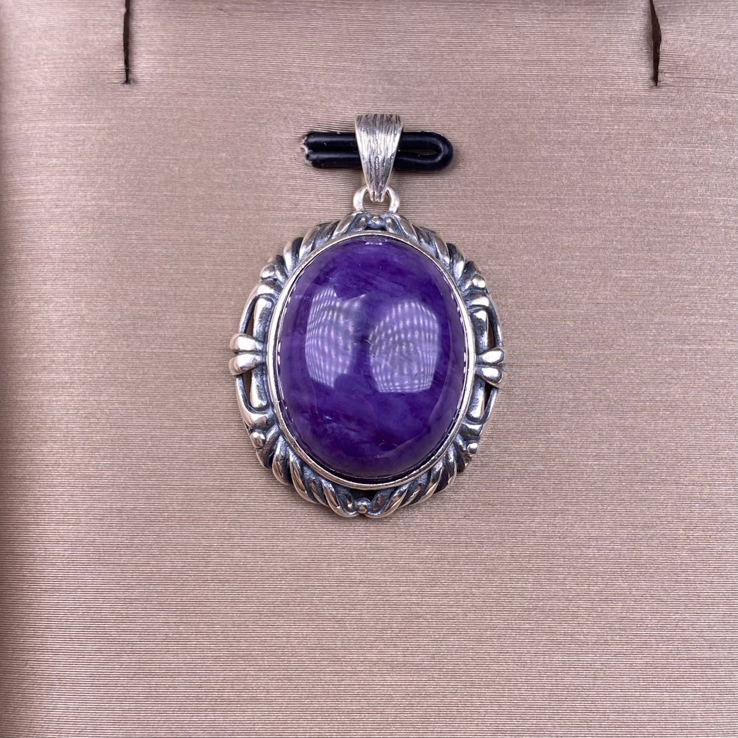 Purple Dragon Amethyst pendant s925 silver inlaid retro lace edging exquisite accessories