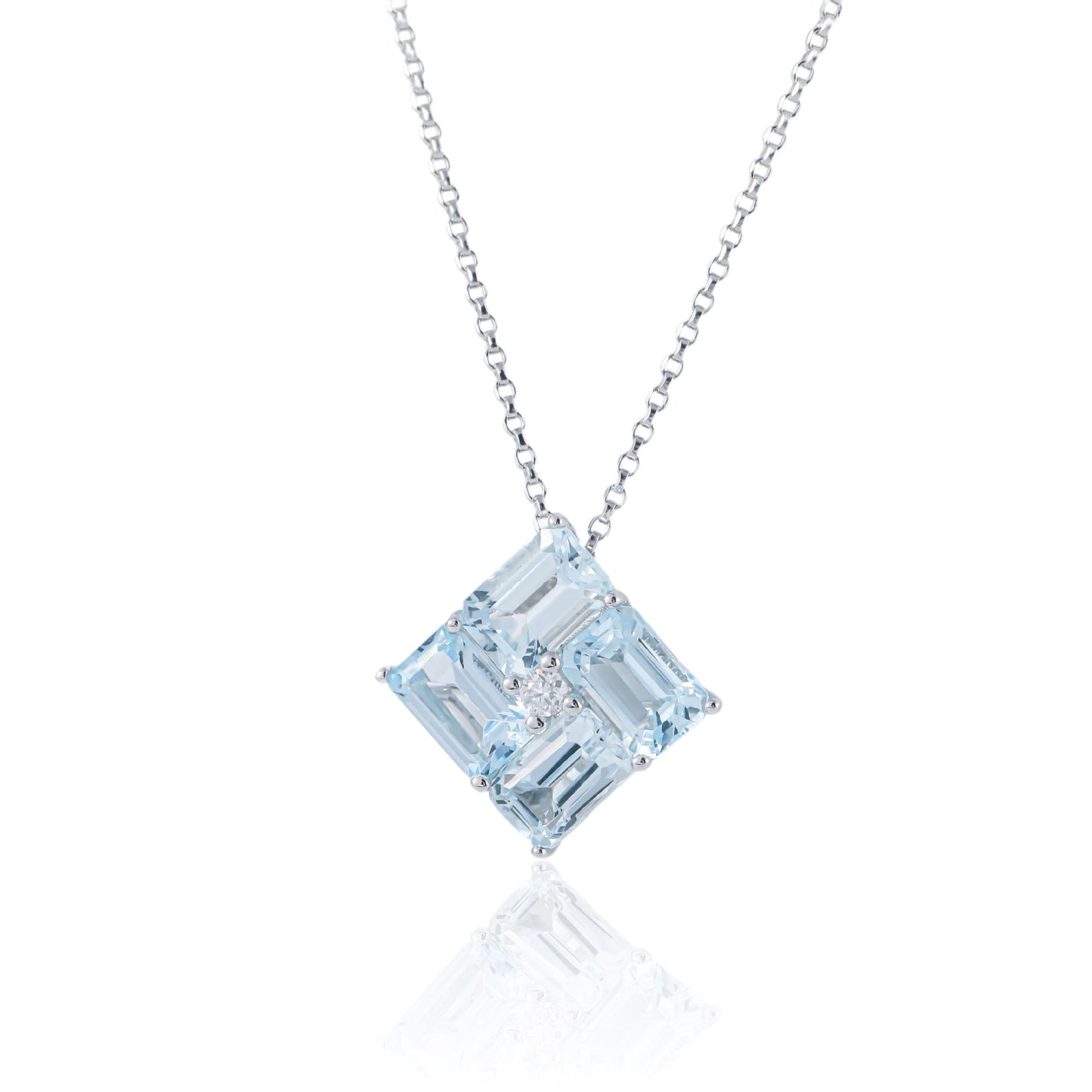 S925 Sterling Silver Necklace with Natural Topaz Pendant, Moissaniteg's Unique Design Necklace