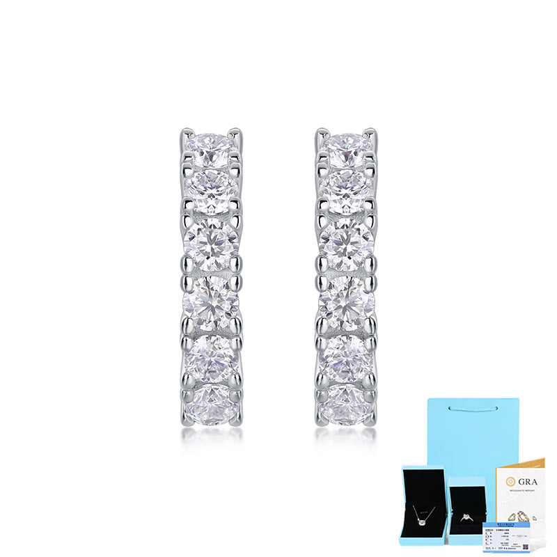 S925 Silver Pursuit Earrings - New Mosang Stone Earrings