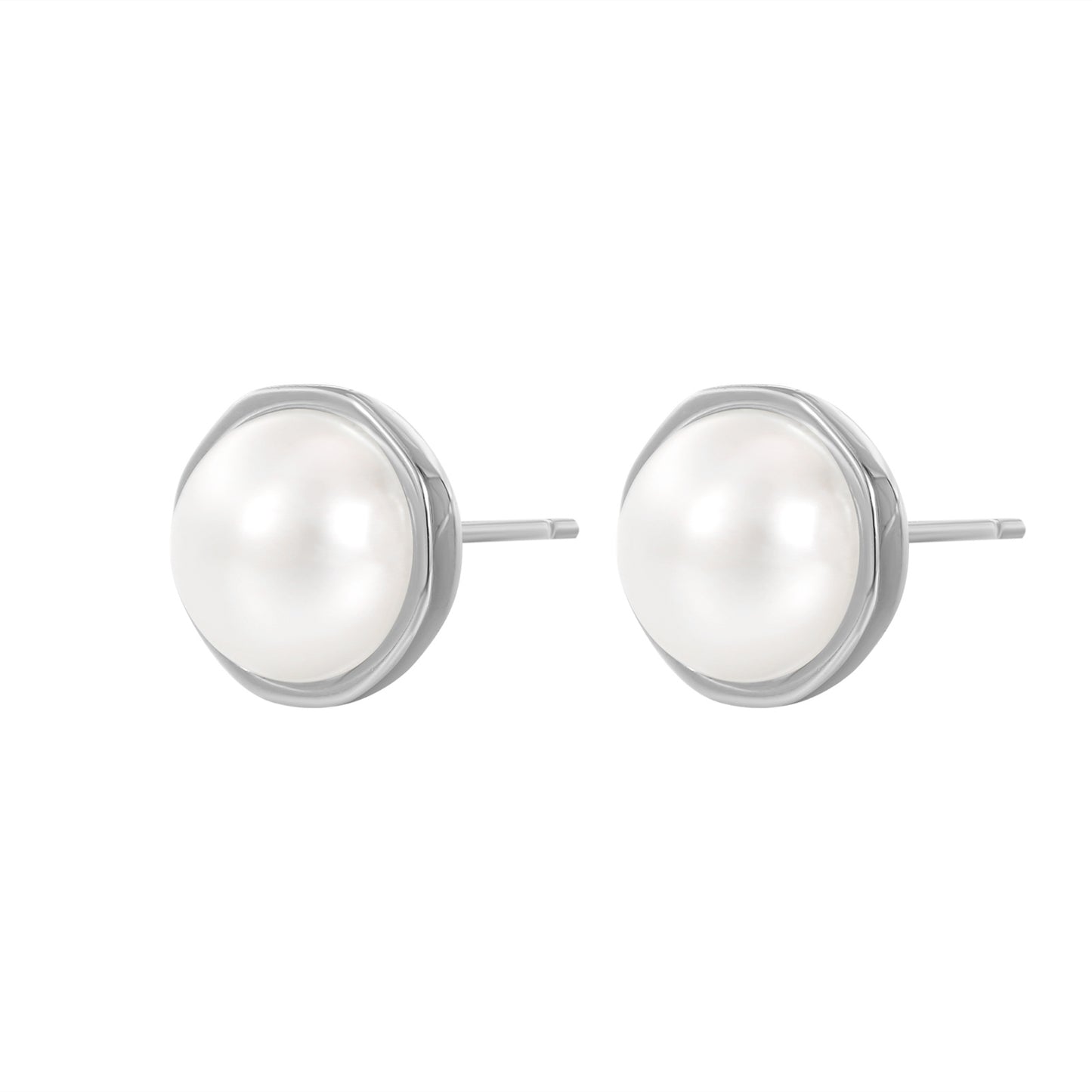 【DF】Pearl earrings women's new celebrity style high-end sense S925 silver needle light luxury design earrings temperament jewelry