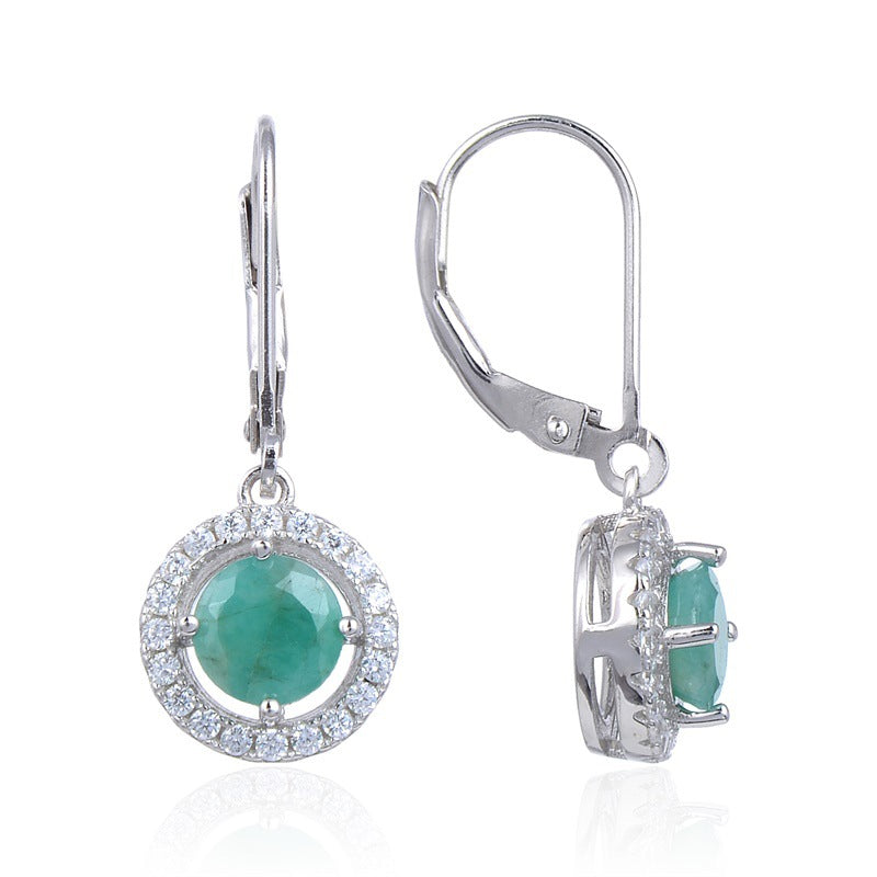 Pendientes y aretes de tesoros coloridos naturales, conjunto elegante y moderno con piedras preciosas Pendientes y aretes de granate de plata s925