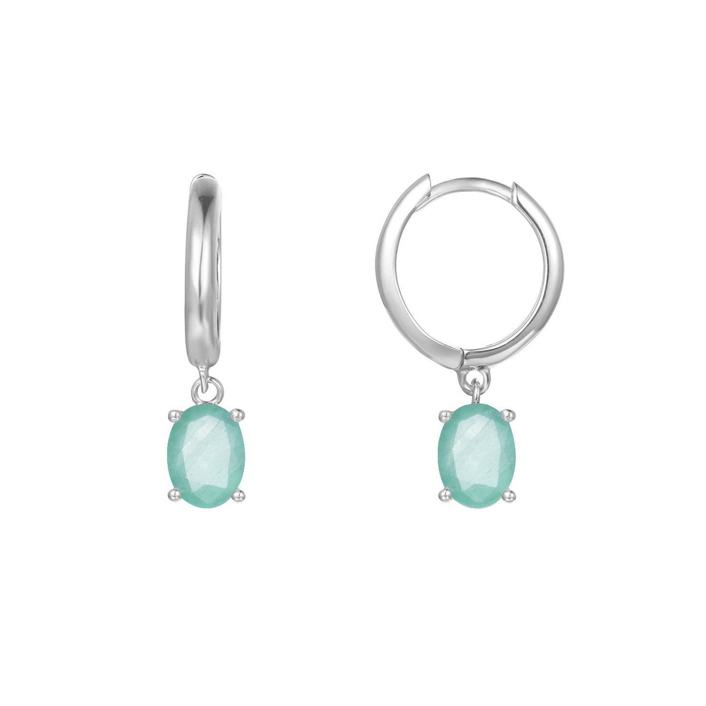 Boucles d'oreilles au trésor coloré naturel, boucles d'oreilles et boucles d'oreilles en topaze incrustées d'argent s925 de personnalité de la mode européenne et américaine