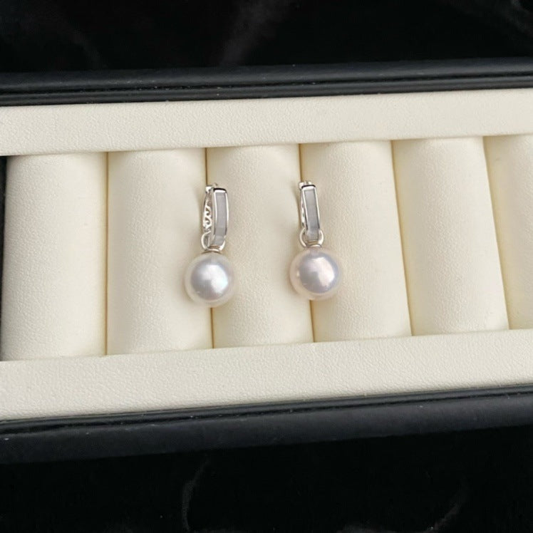 [DF]Multi-Wearable Shell Accent Edison Pearl Earrings - 10-13mm