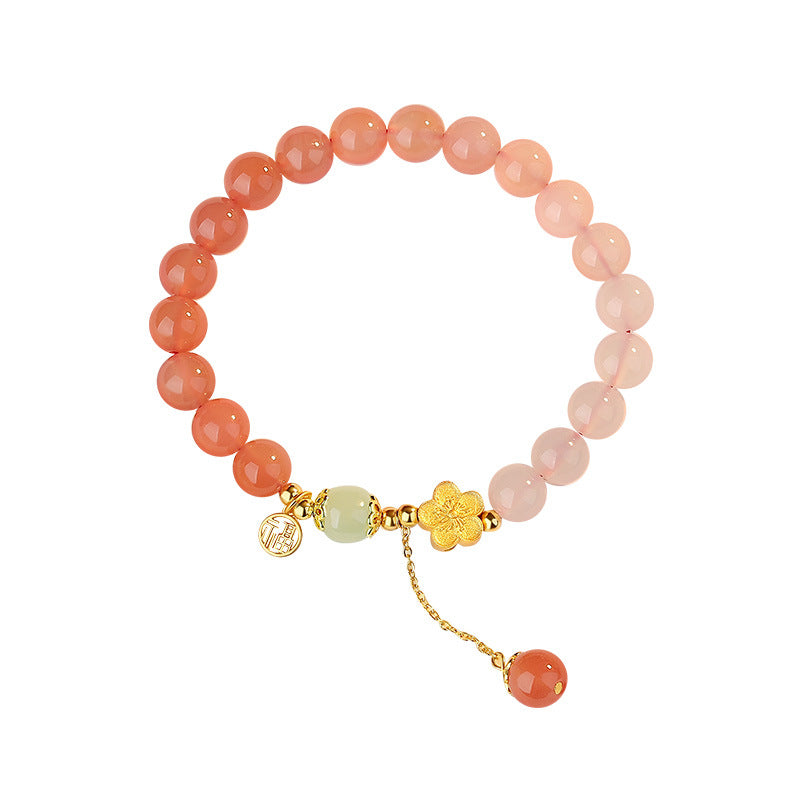 Gradual agate bracelet niche design peach blossom bracelet