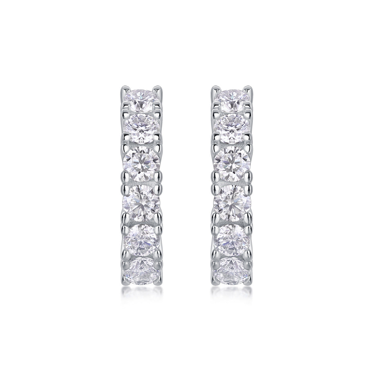 Boucles d'oreilles Pursuit en argent S925 - Nouvelles boucles d'oreilles en pierre Mosang