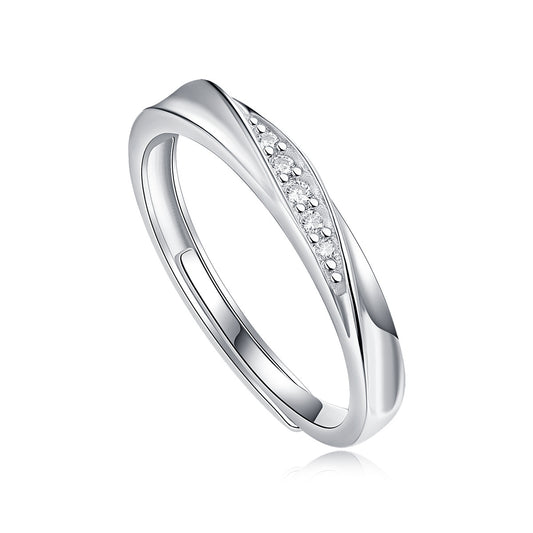 Anillo de plata S925 Mosangshi para parejas que dejan de lado los accesorios de moda de la marea