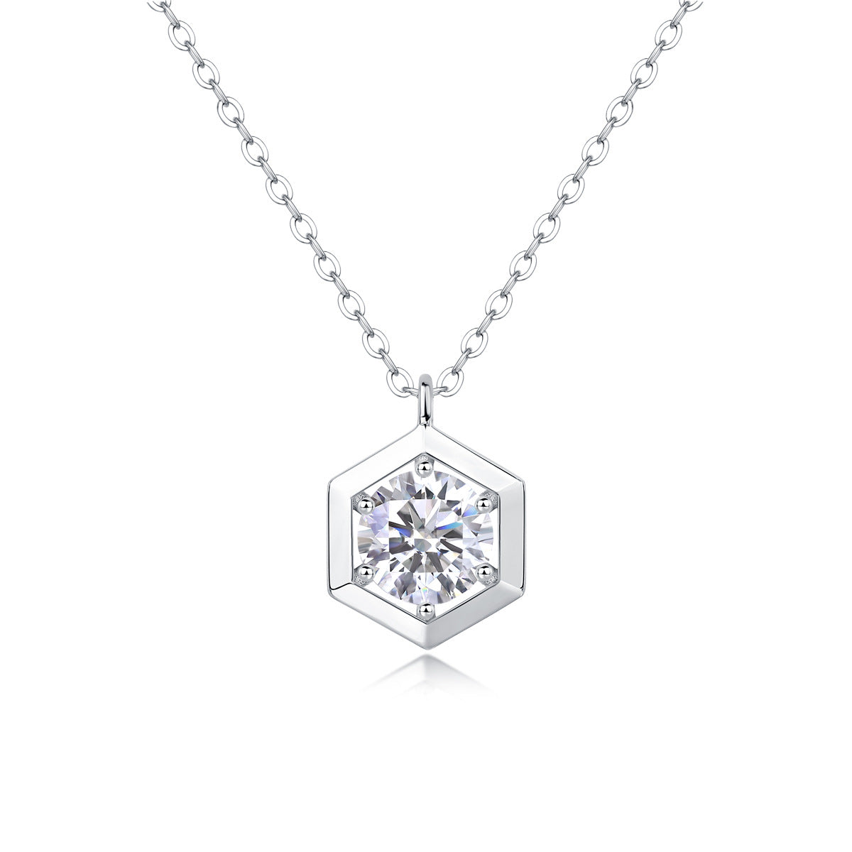 Collier en argent S925, pendentif géométrique Mosonite, accessoires de chaîne à la mode