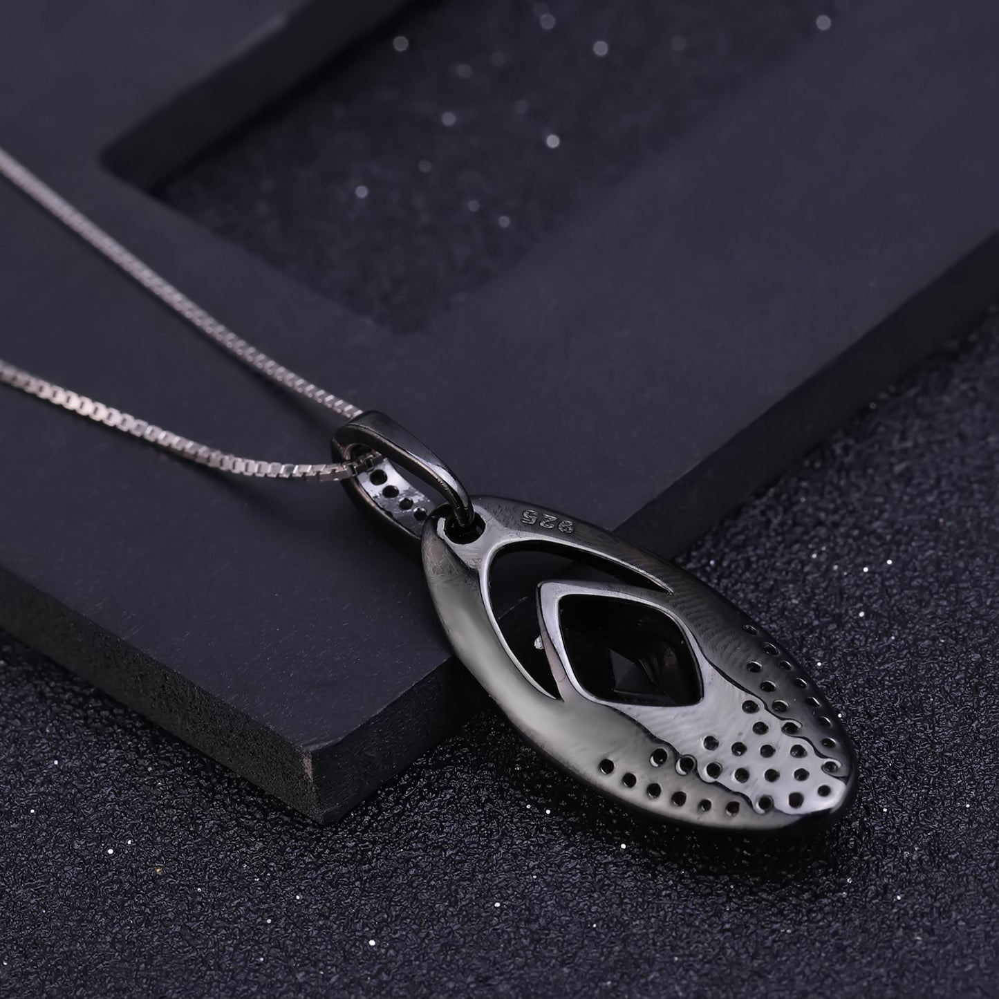 925 Silver Natural Color Treasure Tea Crystal Necklace Pendant