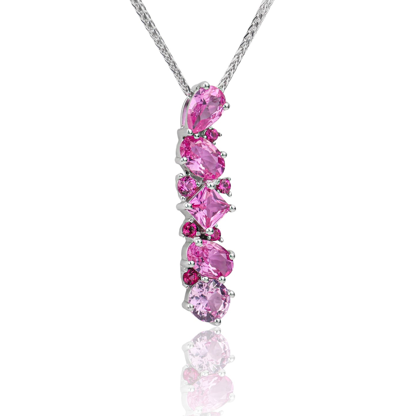 S925 Sterling Silver Cultivated Gem Necklace, Female Outlier Design, High Sense Collar Chain