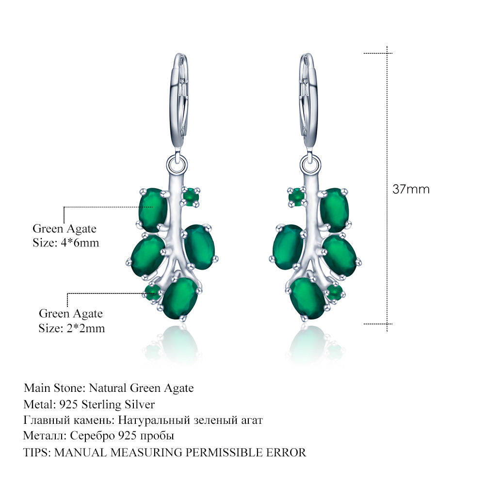 Pendientes de botón de topacio con piedras preciosas de colores naturales en plata S925 con pendientes de cristal con piedras preciosas de colores