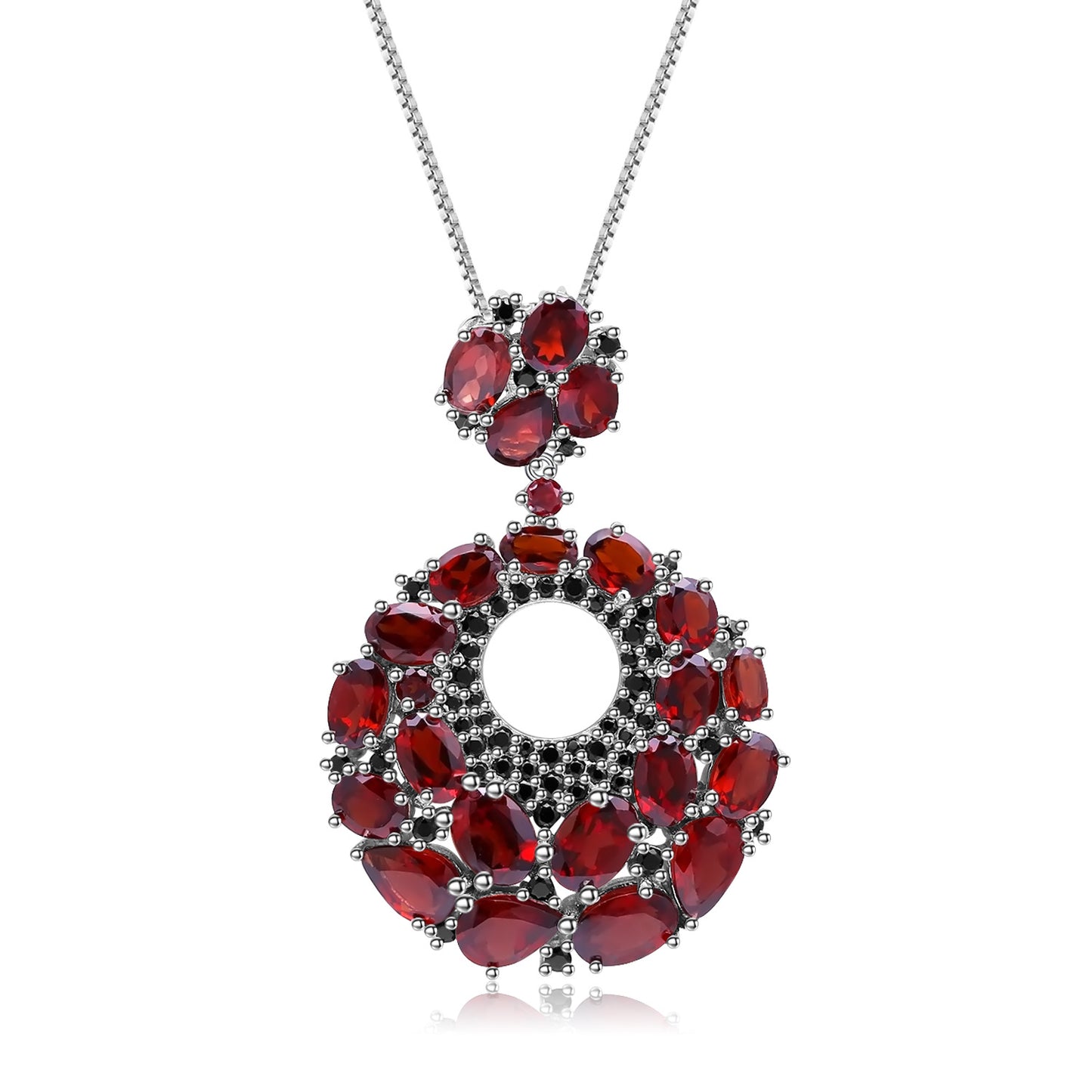 Collier pendentif en améthyste de couleur naturelle incrusté d'argent 925 élégant et luxueux du créateur