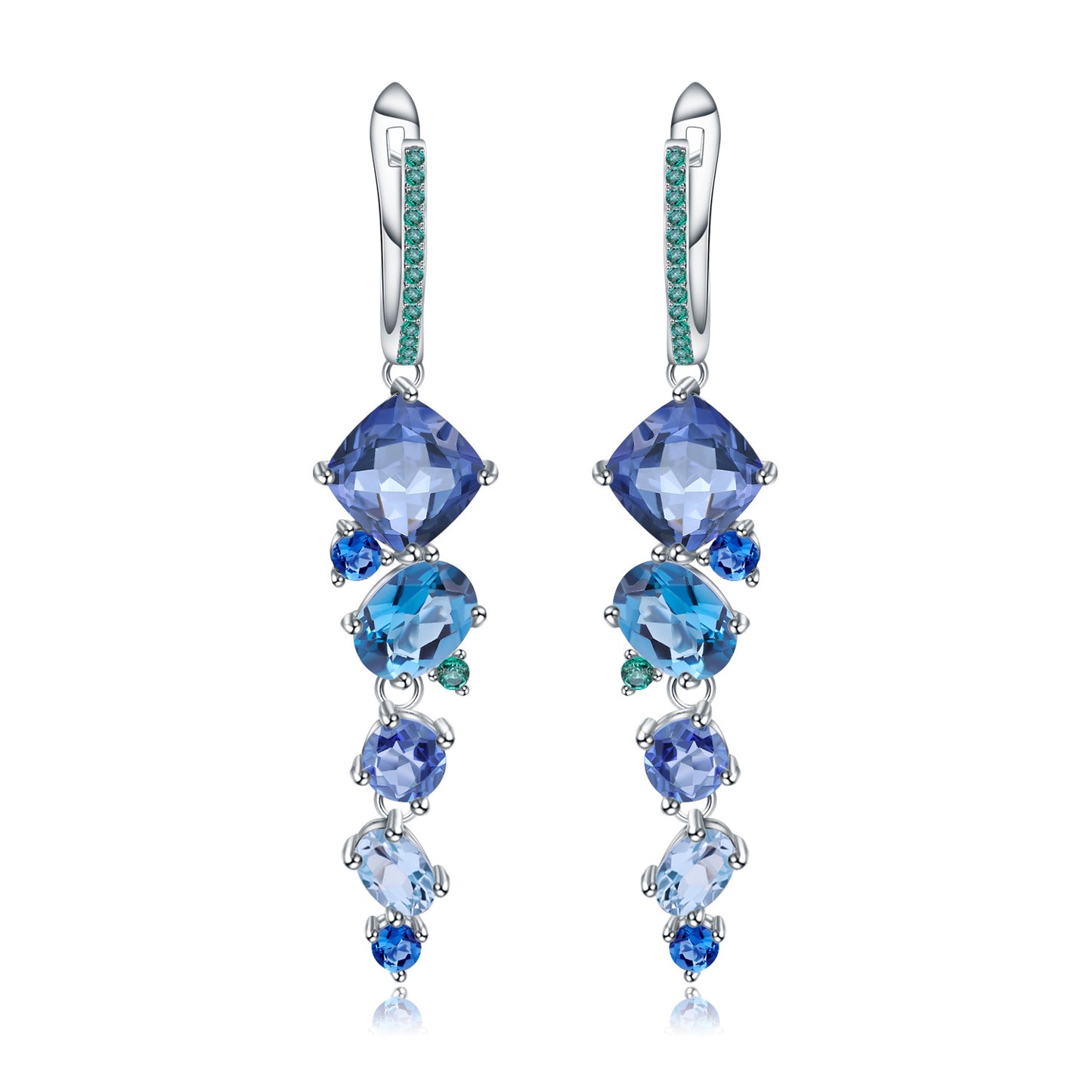 Advanced s925 silver natural colorful earrings earrings