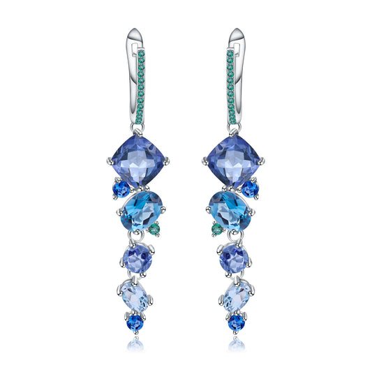 Advanced s925 silver natural colorful earrings earrings