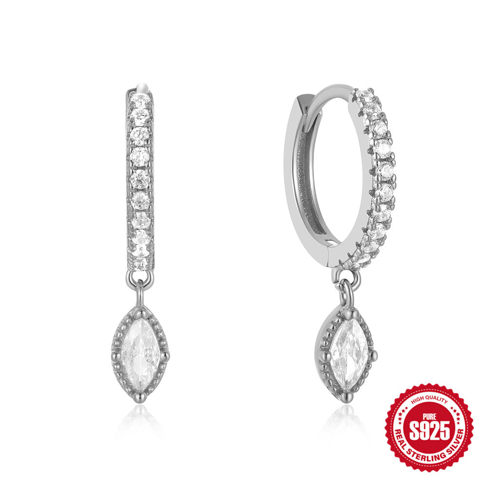 Ins wind – boucles d'oreilles cloutées en argent sterling s925, œil de cheval