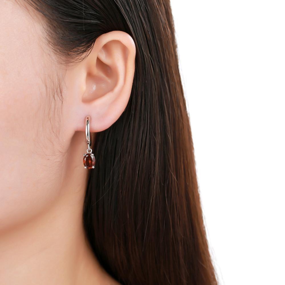 Pendientes de tesoros coloridos naturales, personalidad de la moda europea y americana, pendientes y pendientes de topacio con incrustaciones de plata s925