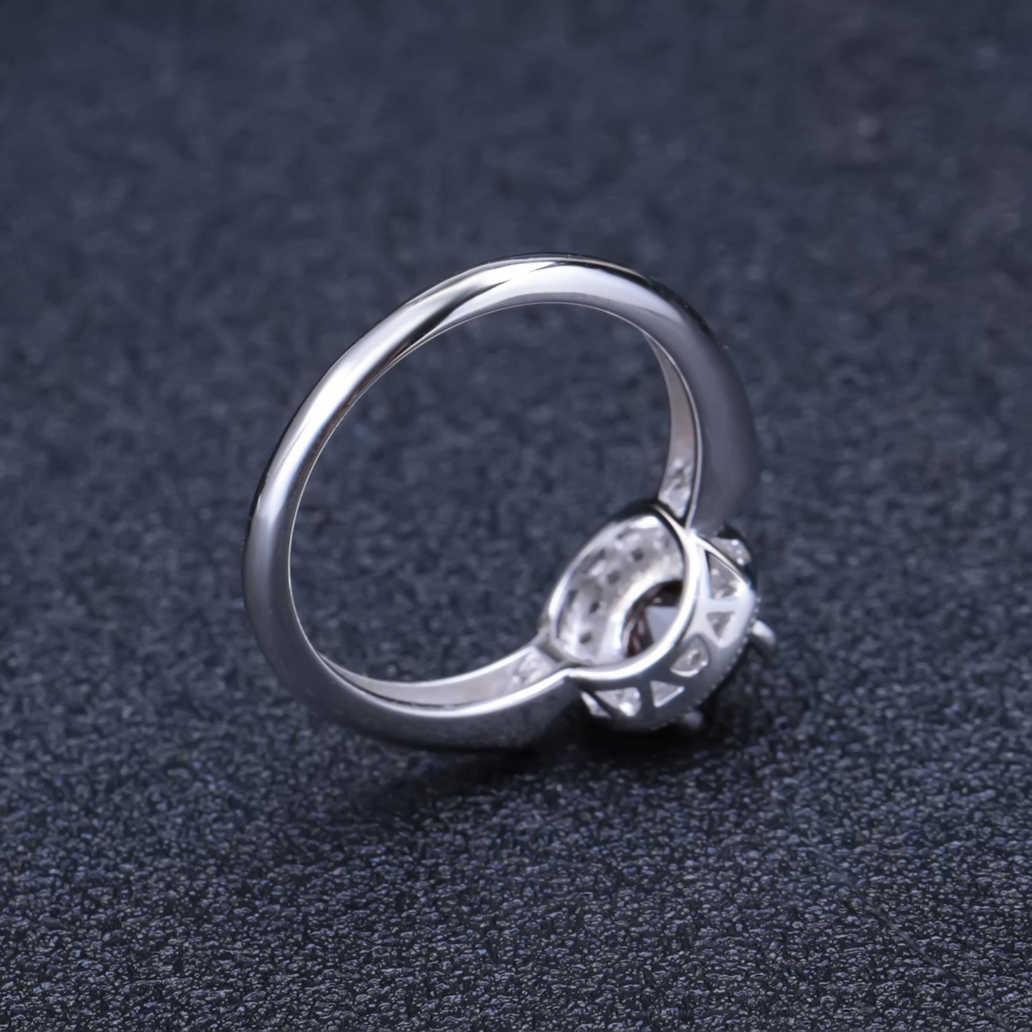 Bague en grenat naturel pour femme en argent sterling S925 incrusté de pierres de couleur naturelle