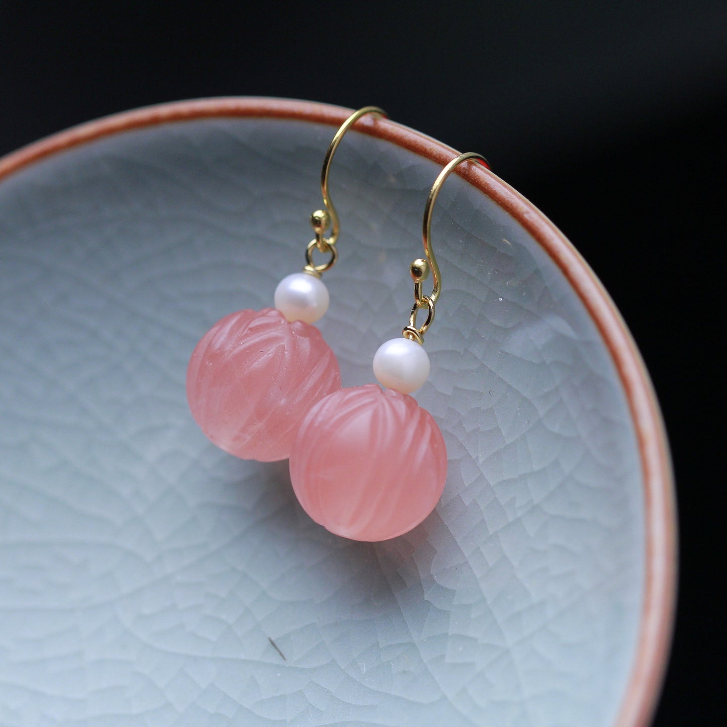 Boucles d'oreilles en argent S925, Agate rouge du sud naturelle, perle de Lotus, perle d'eau douce