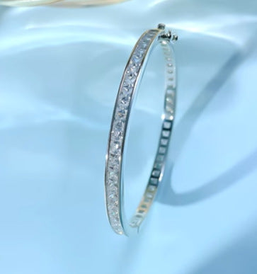 Bracelet en argent S925, imitation de pierres précieuses colorées, rétro dégradé, bijoux de luxe légers de tempérament