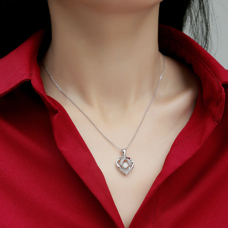 S925 silver necklace Mosang stone pendant with your pendant new clavicle chain