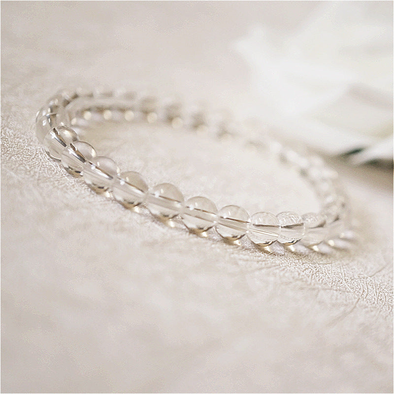 Bracelet en cristal blanc de transport naturel