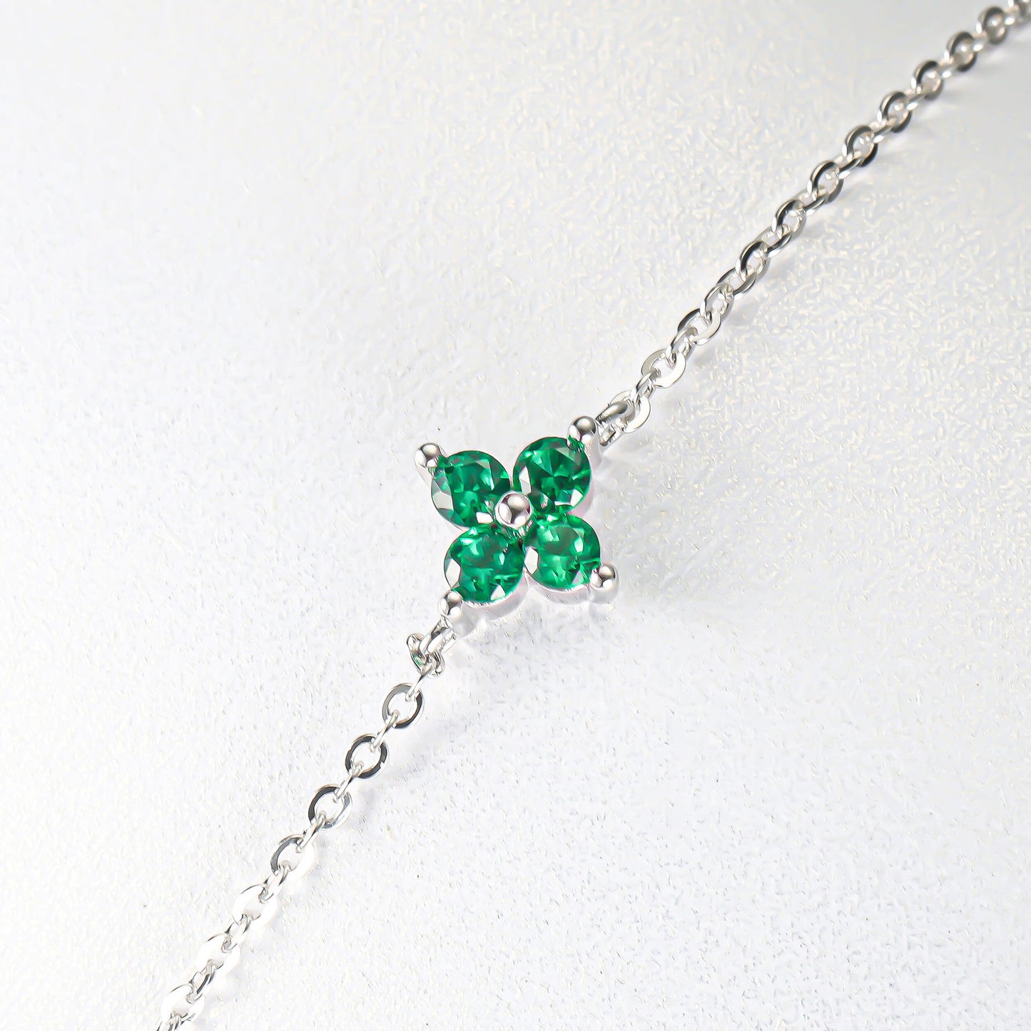 S925 sterling silver bracelet mini four-leaf clover bracelet