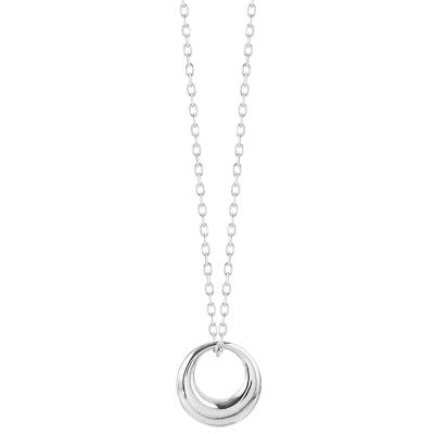 [DF]925 sterling silver 2023 new geometric circle necklace female ins simple clavicle chain niche design cold wind