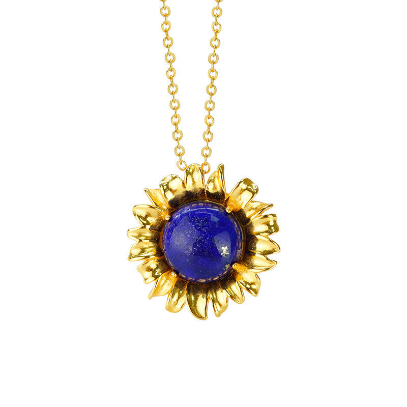 Ensemble en argent S925, ensemble de Lapis Lazuli, boucles d'oreilles, bague et pendentif