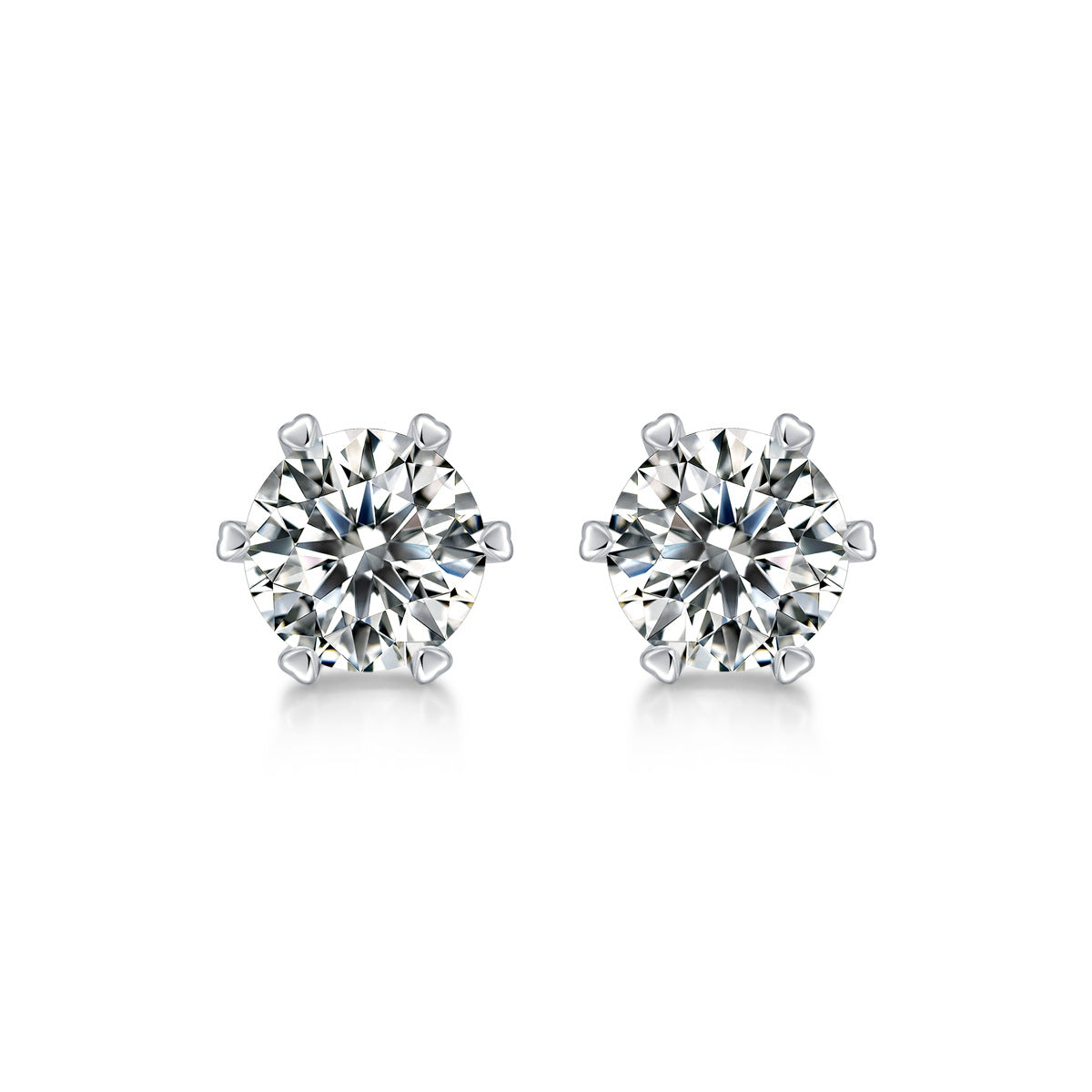 Boucles d'oreilles en argent S925 pour femmes, bijoux en pierre Mosan, cadeau à six griffes