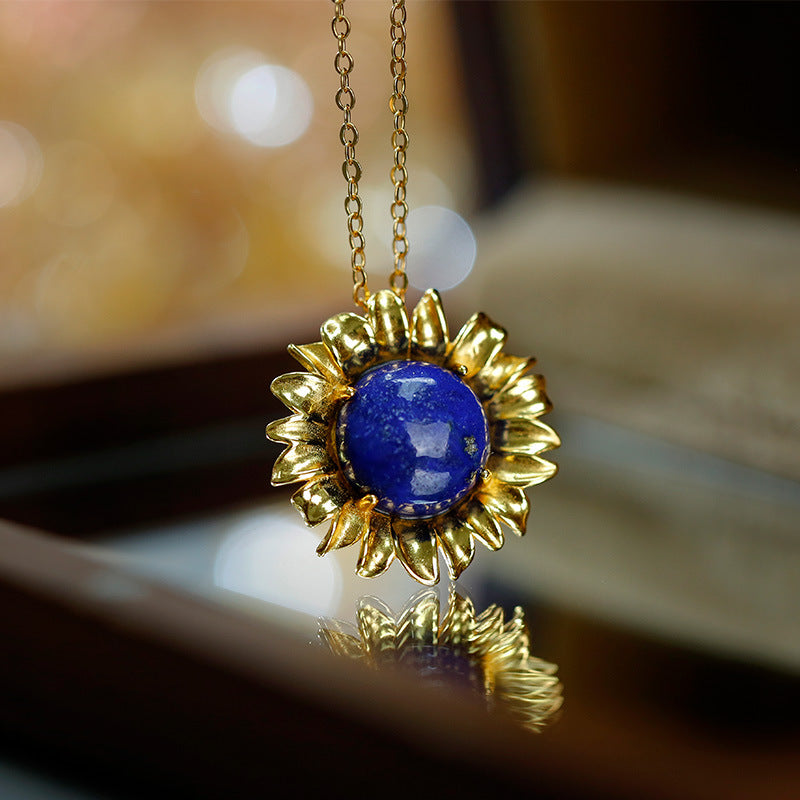 Ensemble en argent S925, ensemble de Lapis Lazuli, boucles d'oreilles, bague et pendentif