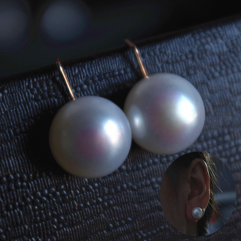 [DF]Simplicity Blossom: Non-Pierced Freshwater Pearl Clip Earrings - Subtle Pink